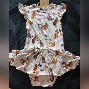 Charlie’s Project Bamboo Kitten Bodysuit Twirl dress